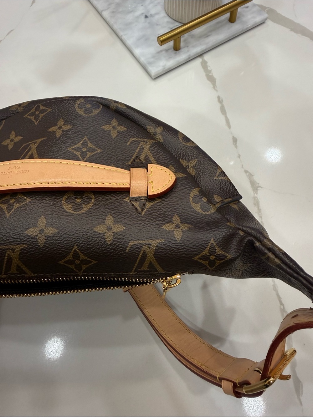 Louis Vuitton Classic Monogram Canvas Crossbody Belt Bag in Brown and Tan - Picture 10 of 11